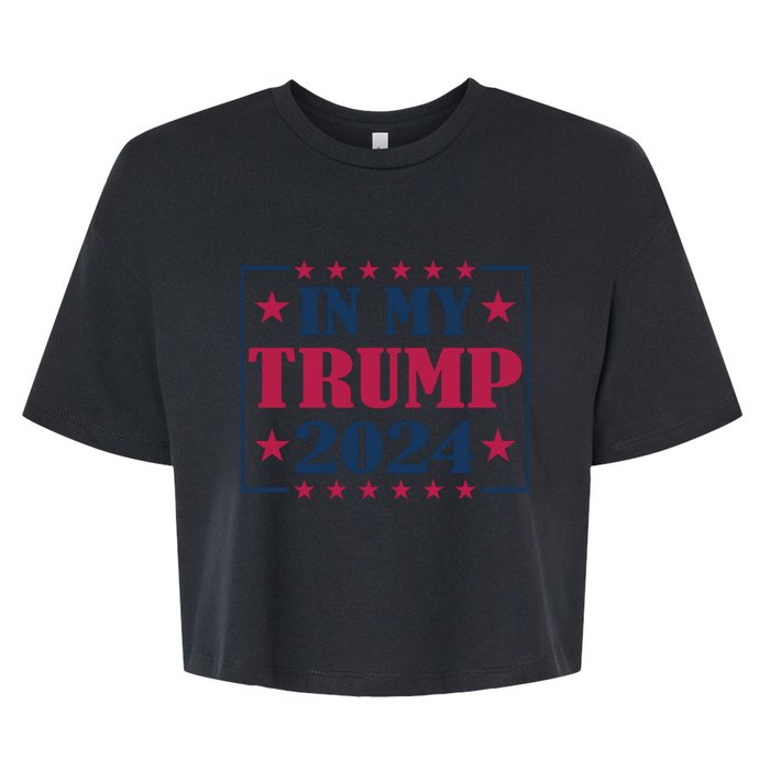 In My Trump 2024 Support Graphic Bella+Canvas Jersey Crop Tee