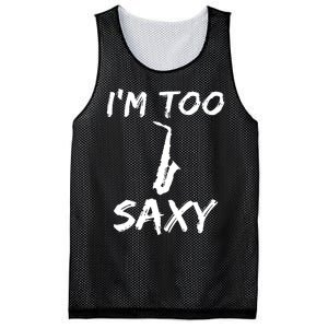 I M Too Saxy Christmas Gift Idea Mesh Reversible Basketball Jersey Tank