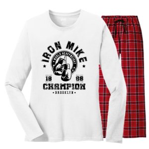 Iron Mike Tyson World Heavyweight Champion Women's Long Sleeve Flannel Pajama Set 