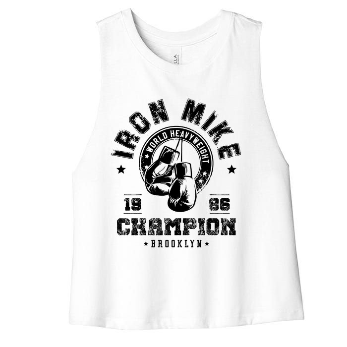 Iron Mike Tyson World Heavyweight Champion Women's Racerback Cropped Tank