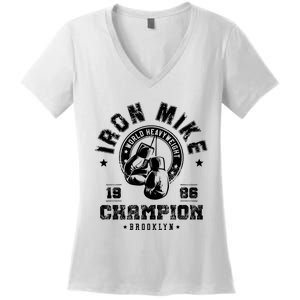 Iron Mike Tyson World Heavyweight Champion Women's V-Neck T-Shirt