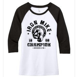 Iron Mike Tyson World Heavyweight Champion Women's Tri-Blend 3/4-Sleeve Raglan Shirt