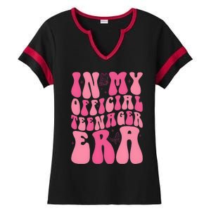 In My Teenager Era 13th Birthday Ladies Halftime Notch Neck Tee