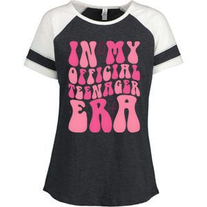 In My Teenager Era 13th Birthday Enza Ladies Jersey Colorblock Tee