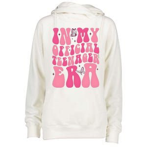 In My Teenager Era 13th Birthday Womens Funnel Neck Pullover Hood