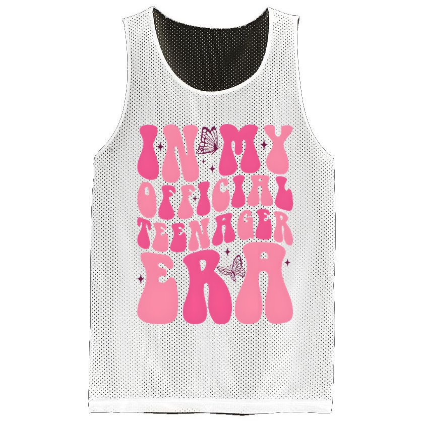 In My Teenager Era 13th Birthday Mesh Reversible Basketball Jersey Tank