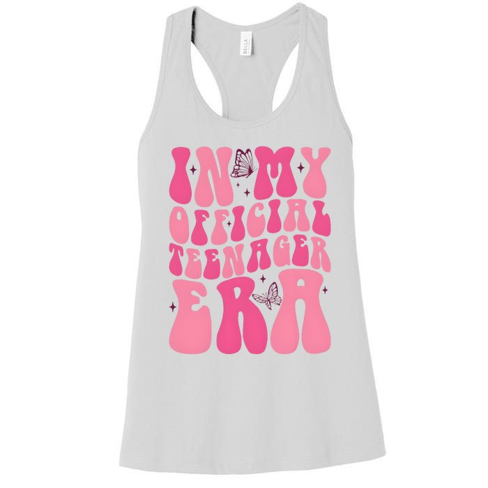 In My Teenager Era 13th Birthday Women's Racerback Tank