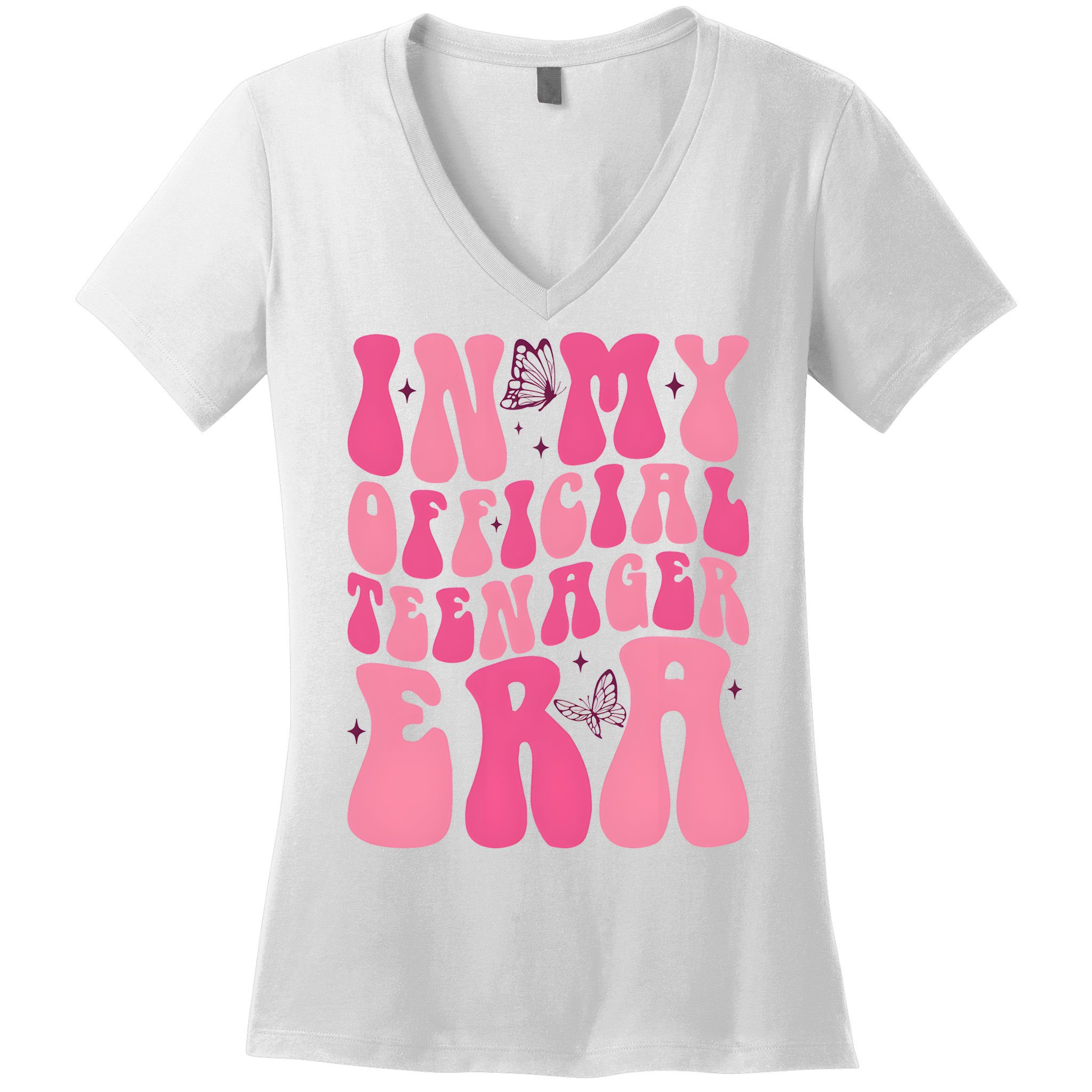 In My Teenager Era 13th Birthday Women's V-Neck T-Shirt