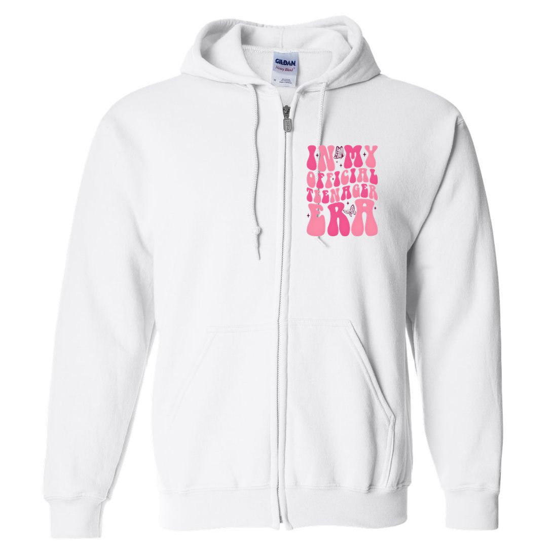 In My Teenager Era 13th Birthday Full Zip Hoodie