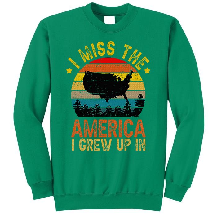 I Miss The America I Grew Up In American Map Vintage Sweatshirt