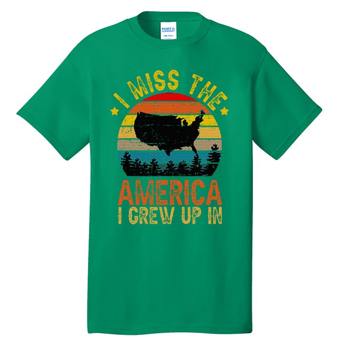 I Miss The America I Grew Up In American Map Vintage Tall T-Shirt