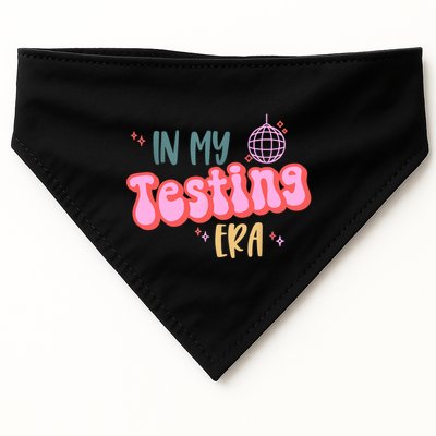 In My Testing Era, Funny Testing Teacher, Teaching Student USA-Made Doggie Bandana