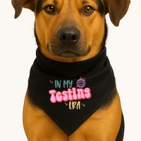 In My Testing Era, Funny Testing Teacher, Teaching Student USA-Made Doggie Bandana