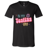In My Testing Era, Funny Testing Teacher, Teaching Student V-Neck T-Shirt