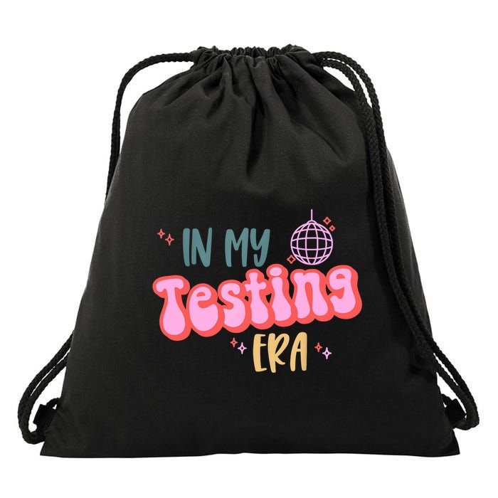 In My Testing Era, Funny Testing Teacher, Teaching Student Drawstring Bag