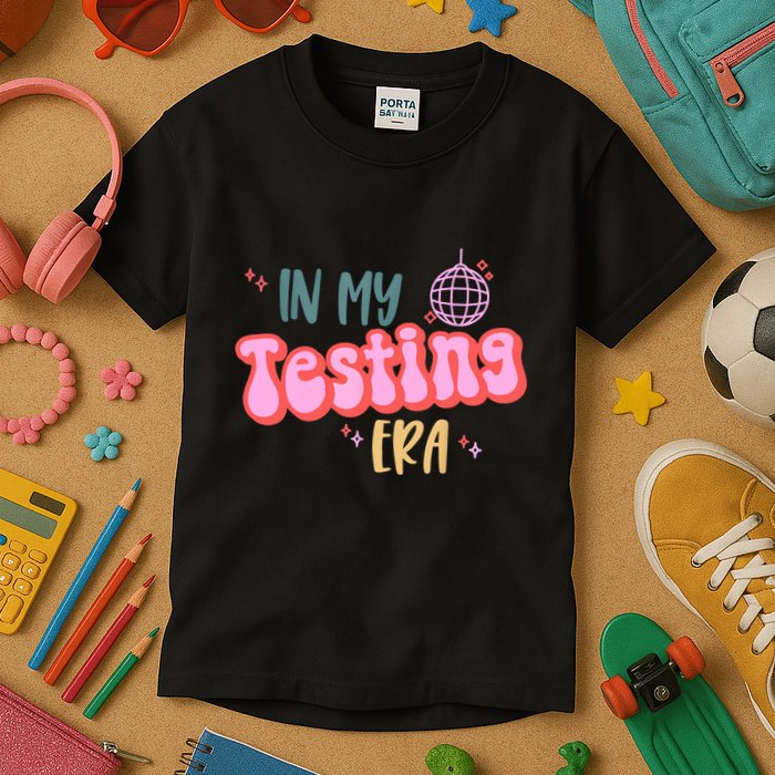 In My Testing Era, Funny Testing Teacher, Teaching Student Kids T-Shirt