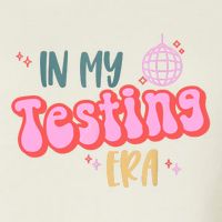 In My Testing Era, Funny Testing Teacher, Teaching Student Cropped Pullover Crew