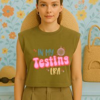 In My Testing Era, Funny Testing Teacher, Teaching Student Garment-Dyed Women's Muscle Tee