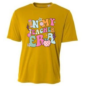 In My Teaching Era Best Teacher Appreciation Retro Groovy Cooling Performance Crew T-Shirt