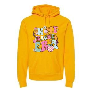 In My Teaching Era Best Teacher Appreciation Retro Groovy Premium Hoodie