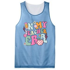 In My Teaching Era Best Teacher Appreciation Retro Groovy Mesh Reversible Basketball Jersey Tank