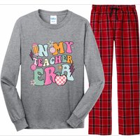 In My Teaching Era Best Teacher Appreciation Retro Groovy Long Sleeve Pajama Set