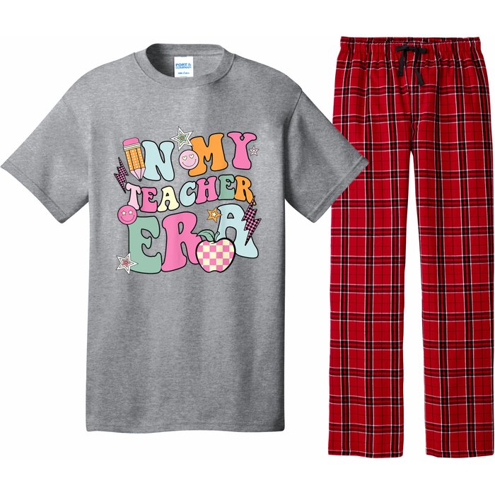 In My Teaching Era Best Teacher Appreciation Retro Groovy Pajama Set