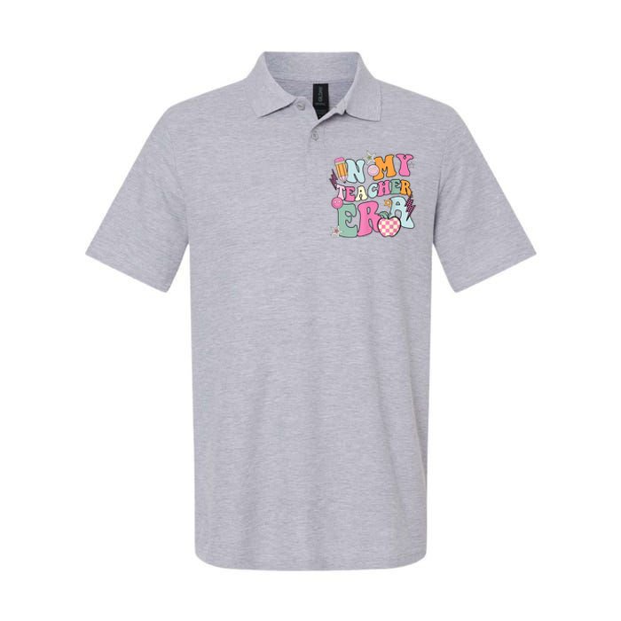 In My Teaching Era Best Teacher Appreciation Retro Groovy Softstyle Adult Sport Polo