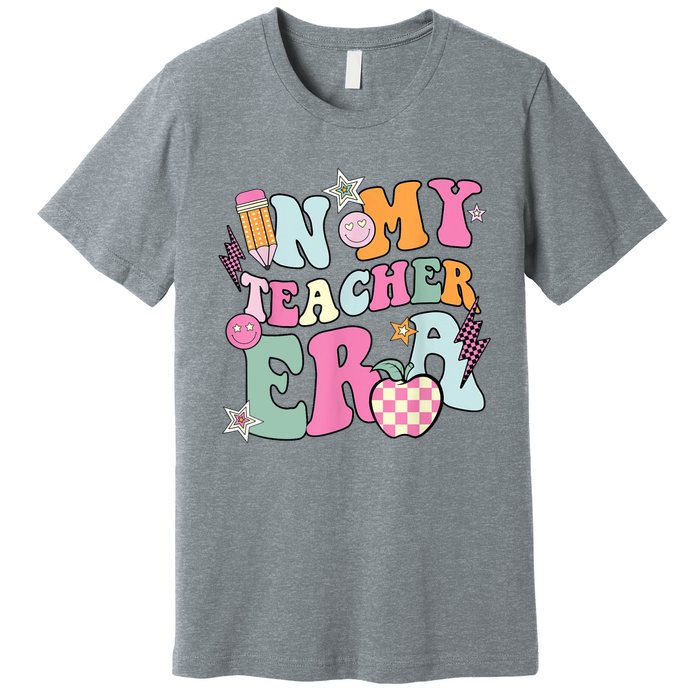 In My Teaching Era Best Teacher Appreciation Retro Groovy Premium T-Shirt