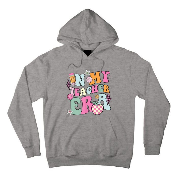 In My Teaching Era Best Teacher Appreciation Retro Groovy Tall Hoodie