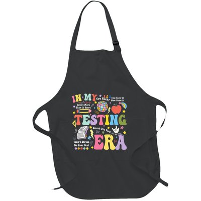 In My Testing Era Teachers Student Rock The Test Testing Day Full-Length Apron With Pockets