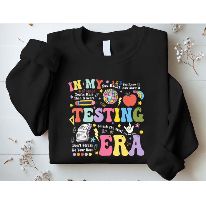 In My Testing Era Teachers Student Rock The Test Testing Day Sweatshirt