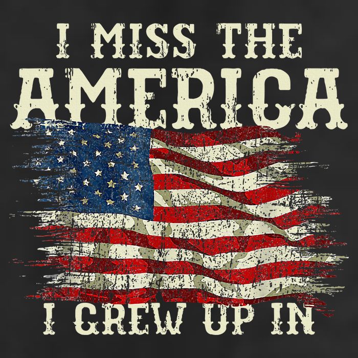 I Miss The America I Grew Up In Usa Flag 4th Of July 2024 7 Panel Mesh Trucker Snapback Hat