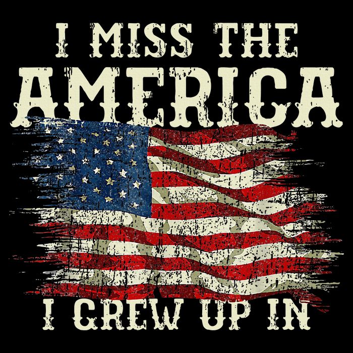 I Miss The America I Grew Up In Usa Flag 4th Of July 2024 7-Panel Snapback Hat