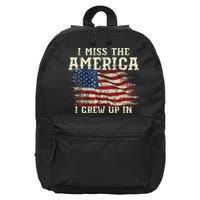I Miss The America I Grew Up In Usa Flag 4th Of July 2024 16 in Basic Backpack