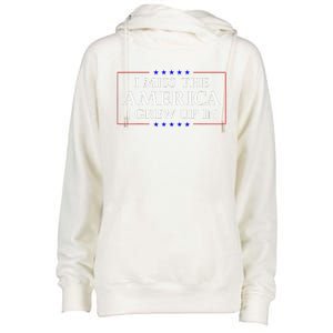 I Miss The America I Grew Up In American Flag Womens Funnel Neck Pullover Hood