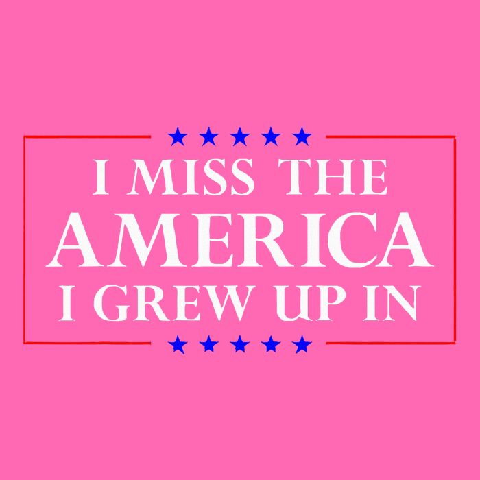 I Miss The America I Grew Up In American Flag Stripe Pom Pom Beanie