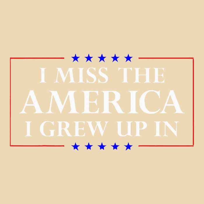 I Miss The America I Grew Up In American Flag Drawstring Bag