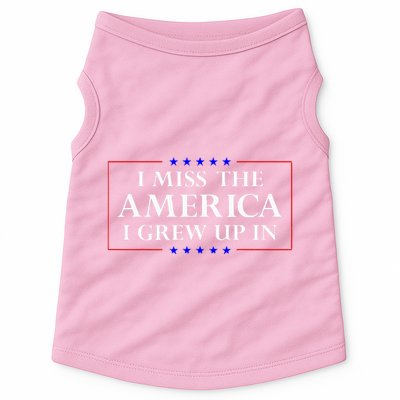 I Miss The America I Grew Up In American Flag Doggie Tank