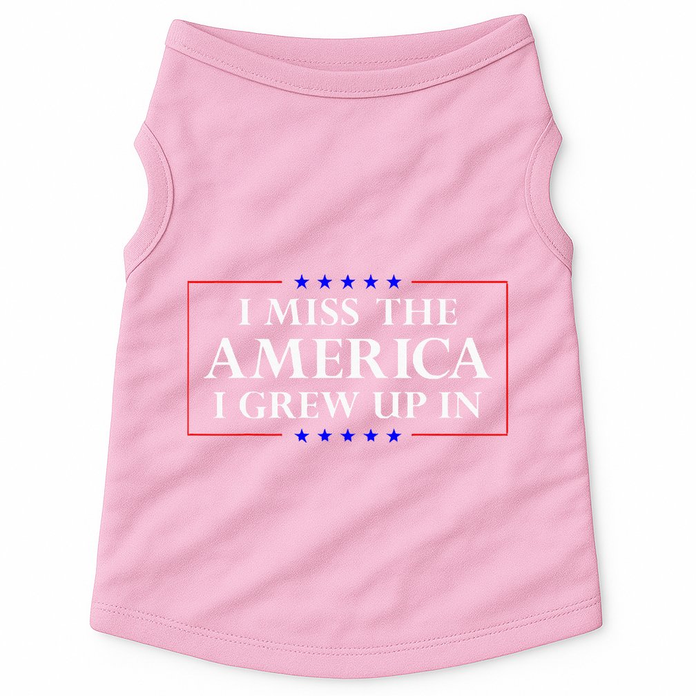 I Miss The America I Grew Up In American Flag Doggie Tank