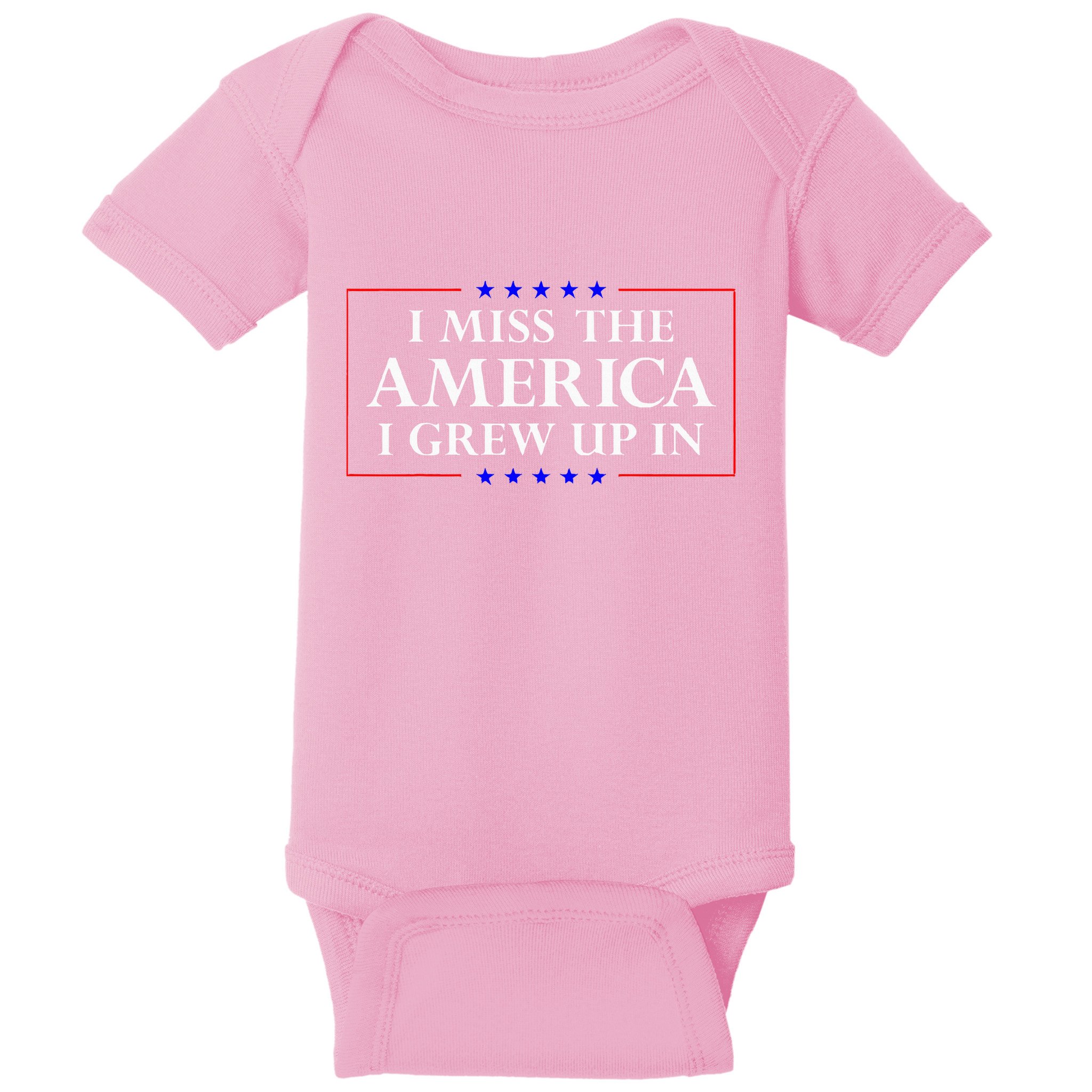 I Miss The America I Grew Up In American Flag Baby Bodysuit