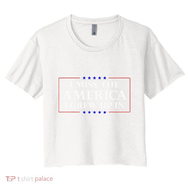 I Miss The America I Grew Up In American Flag Crop Top