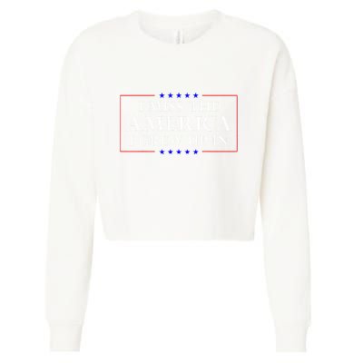 I Miss The America I Grew Up In American Flag Cropped Pullover Crew