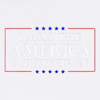 I Miss The America I Grew Up In American Flag Cropped Pullover Crew