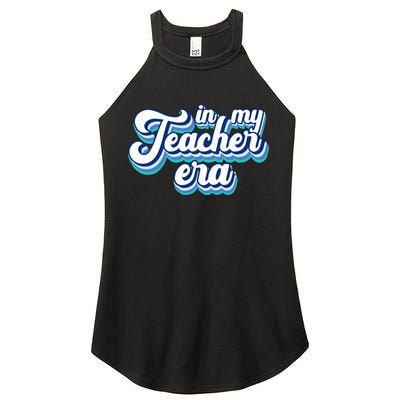 In My Teacher Era Retro Style Women's Perfect Tri Rocker Tank