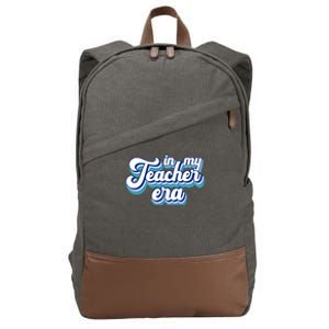 In My Teacher Era Retro Style Cotton Canvas Backpack