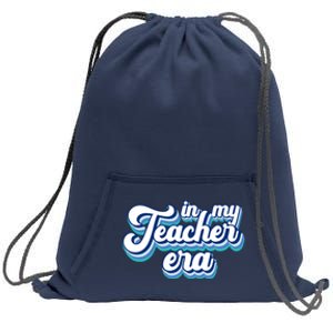 In My Teacher Era Retro Style Sweatshirt Cinch Pack Bag