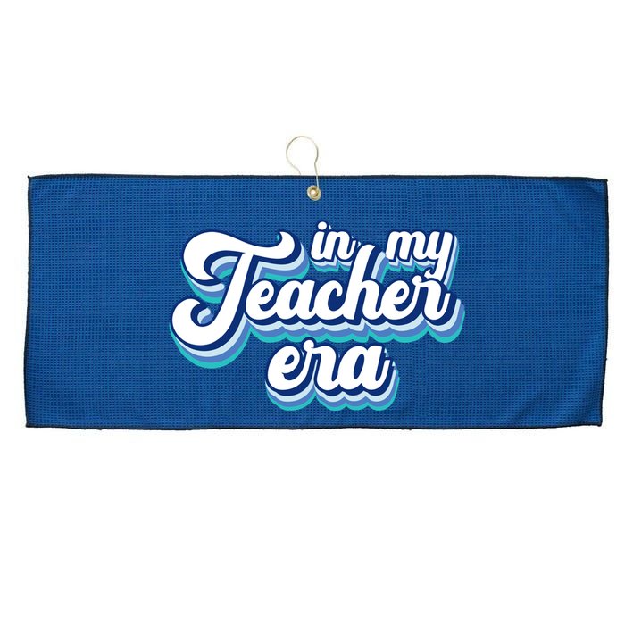 In My Teacher Era Retro Style Large Microfiber Waffle Golf Towel