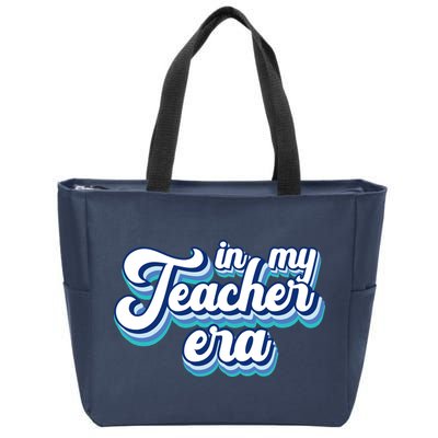 In My Teacher Era Retro Style Zip Tote Bag