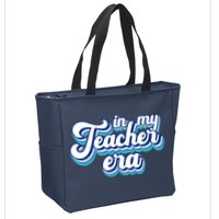 In My Teacher Era Retro Style Zip Tote Bag
